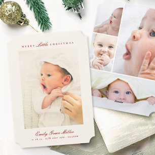 Collage de Invitación para bebés Merry Navidades p