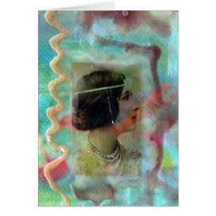 Collage de Lady Media Mixta en tonos pastel