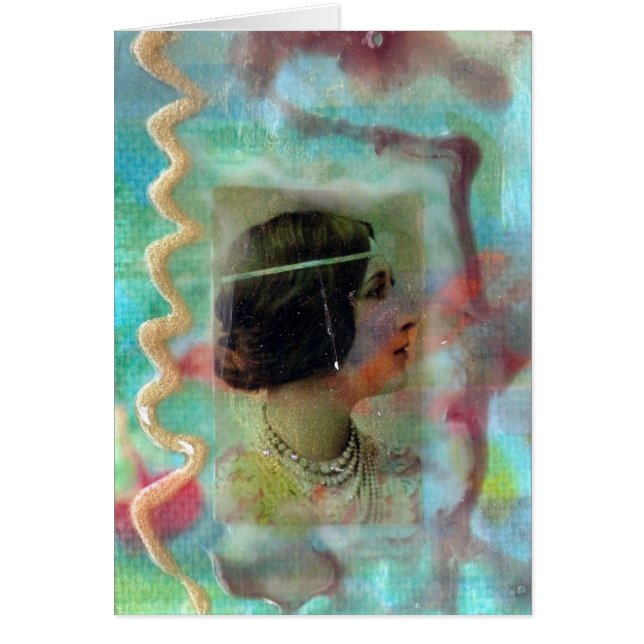 Collage de Lady Media Mixta en tonos pastel (Frente)