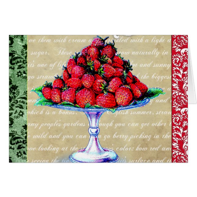 Collage de las fresas del vintage (Anverso (Horizontal))