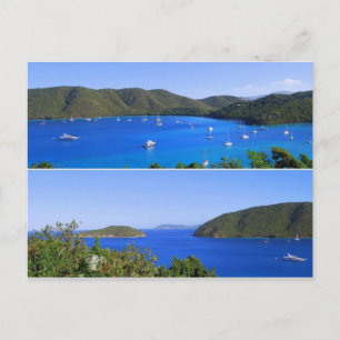 Collage de Maho Bay, St. John, postal de los Estad