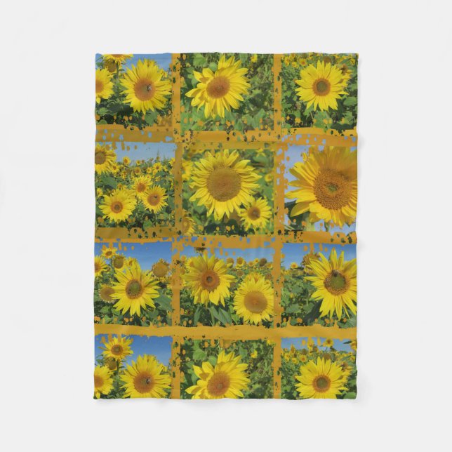 collage de mantas de flores de verano amarillas (Anverso)