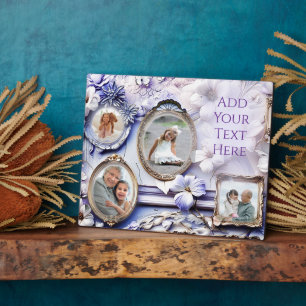 Collage de Marco Floral Vintage con Suave Lavanda