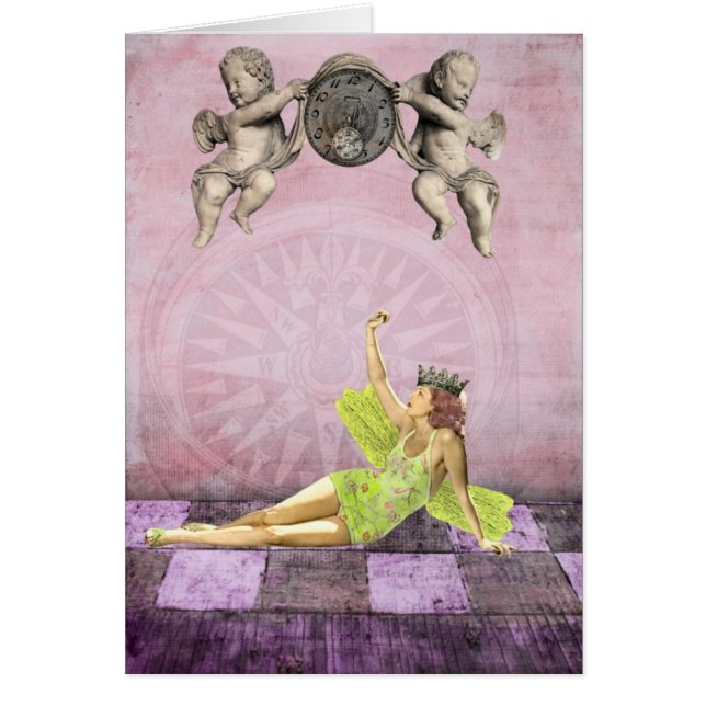 Collage de medios mixtos de hadas en todas las oca (Frente)