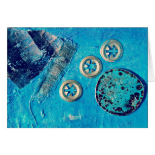 Collage de medios mixtos en blues