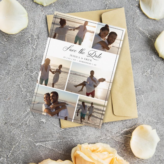 Collage de Moda moderna negra 6 fotos Boda pareja (Subido por el creador)