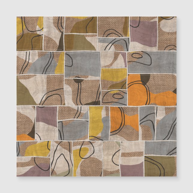 Collage de mosaico, patrón de mezcla de tejido (Anverso)