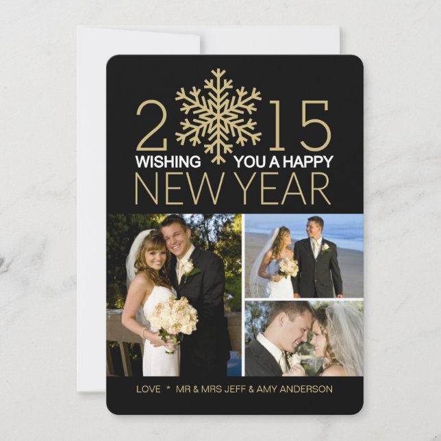 Collage de Navidad de Vacaciones de Año Nuevo (Anverso)