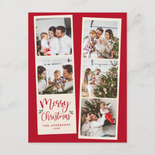 Collage de Navidad moderno y elegante con 5 fotos
