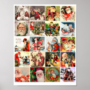 collage de navidades de arte de santa del viejo mu