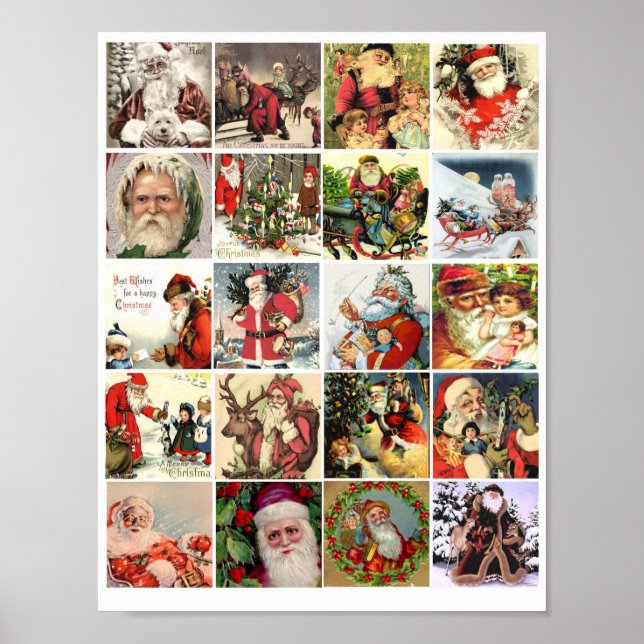 collage de navidades de arte de santa del viejo mu (Frente)
