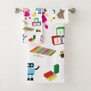 Collage de niños juguetes