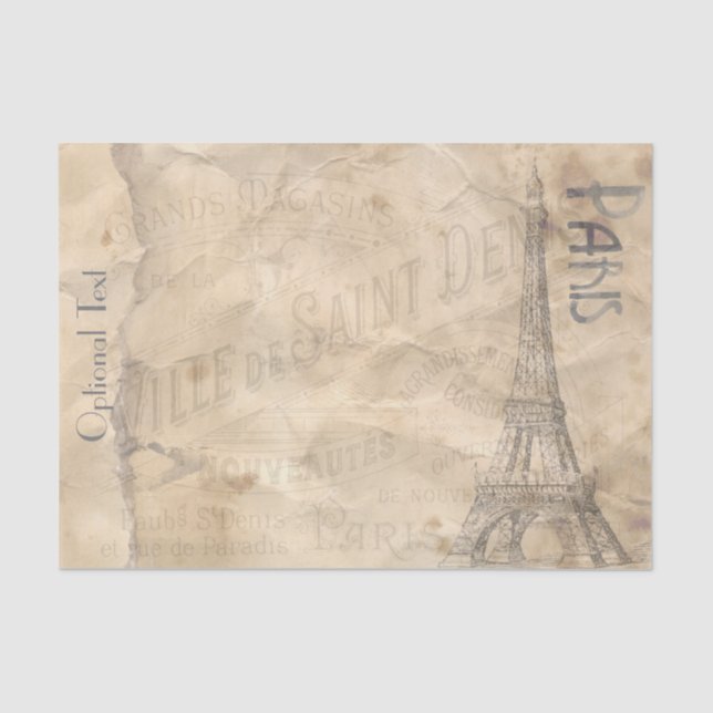 Collage de papel de Decoupage París (Anverso)