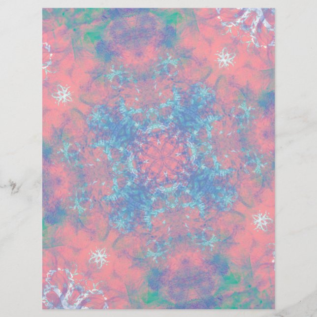 Collage de papeles tropicales de copo de nieve #6 (Anverso)