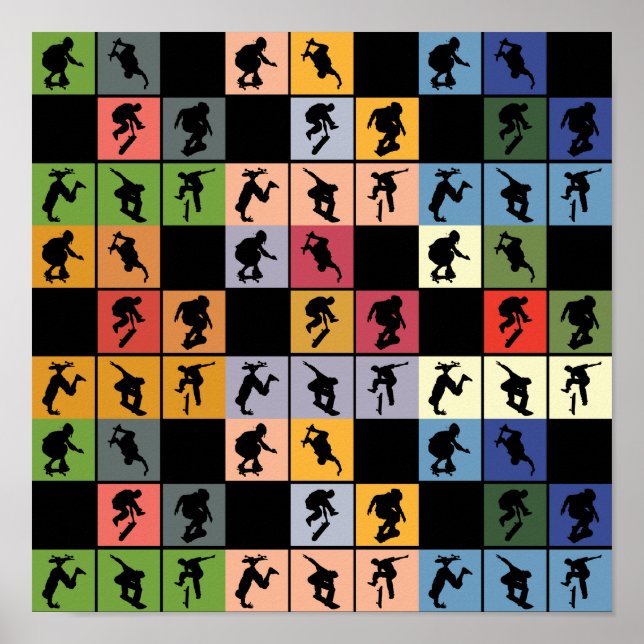 Collage de patinadores de arte pop (Frente)