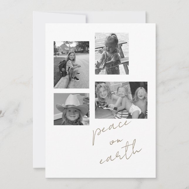 Collage de Paz en la Tierra - Tarjeta de vacacione (Anverso)
