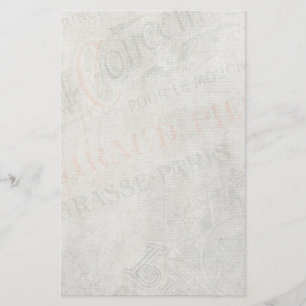 Collage de publicidad parisina en papel de cosecha