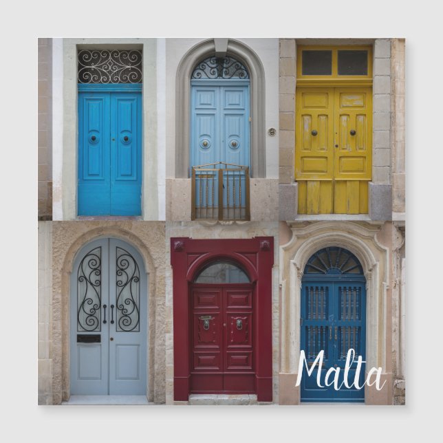 Collage de puertas delanteras de colores (Anverso)