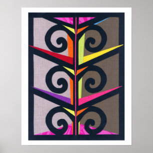 Collage de RÍO ILUMINADO de la impresión del carna