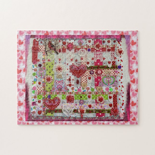 Collage de rompecabezas de San Valentín (Horizontal)