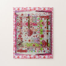 Collage de rompecabezas de San Valentín