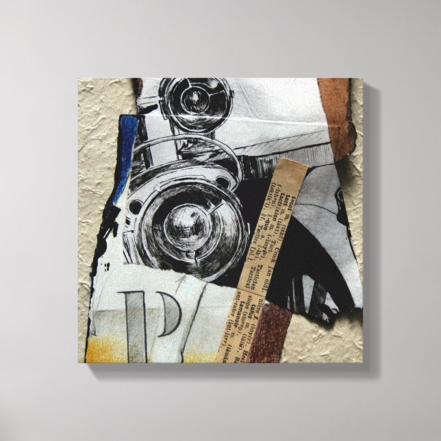 Collage de Tacot 1d con lienzo de Monograma P (Anverso)