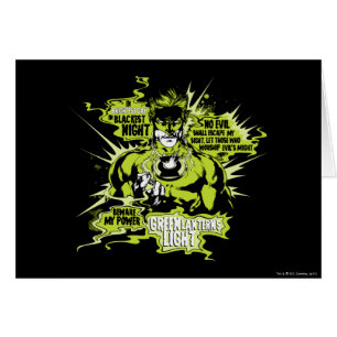 Collage de texto de linterna verde - Color