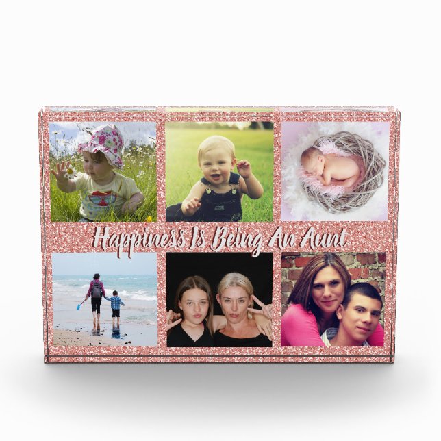 Collage de Tía Familiar Moderna Con 6 Fotos (Anverso)