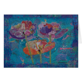 Collage de tres amapolas