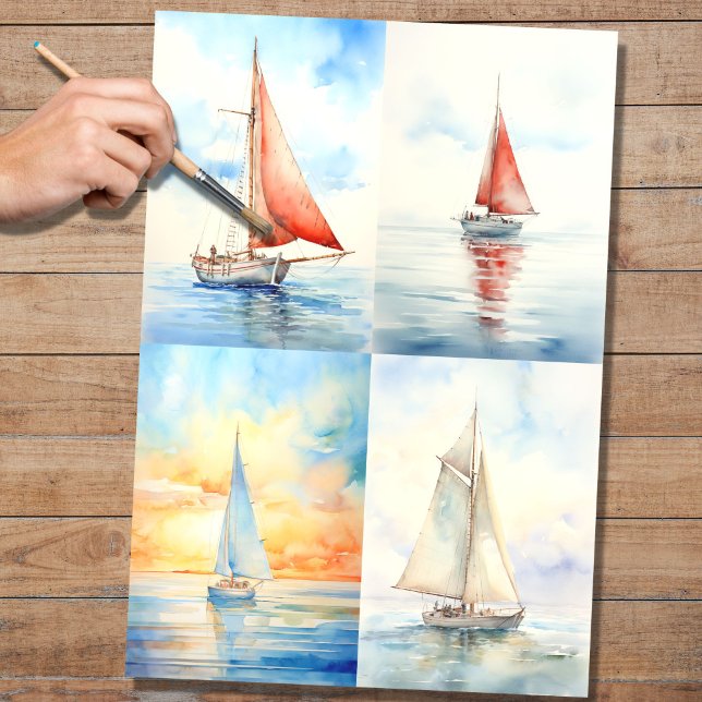 Collage de velero 1 Papel de desconchado (Subido por el creador)