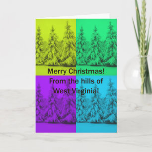 Collage del Árbol de Navidad West Virginia Merry