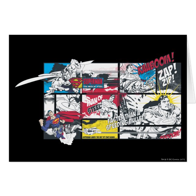 Collage del libro de historietas de Superman (Anverso (Horizontal))