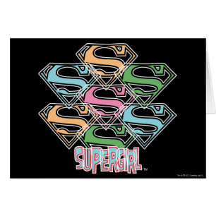Collage del logotipo de Supergirl Pastel