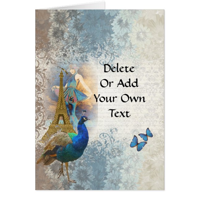 Collage del pavo real de París (Frente)