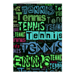 Collage del texto del tenis