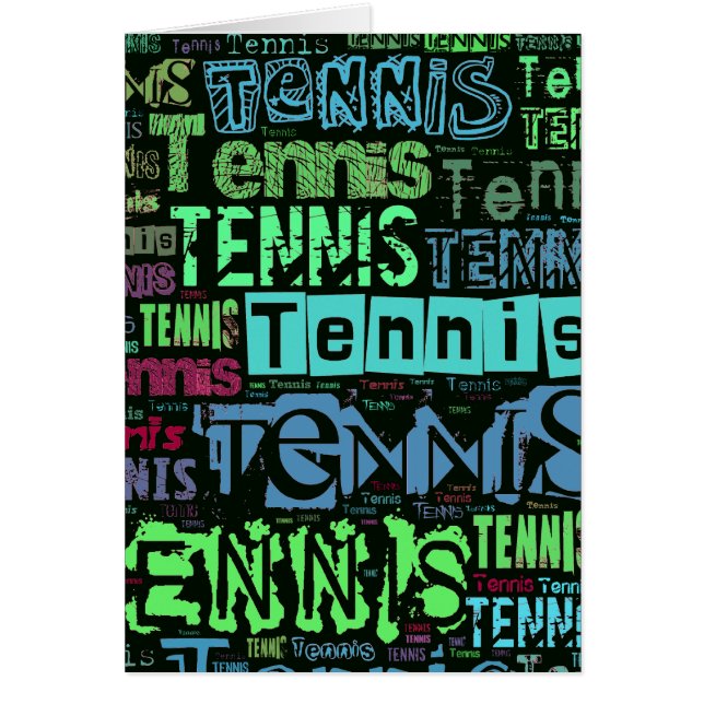 Collage del texto del tenis (Frente)