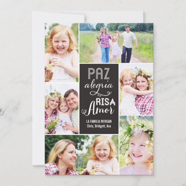 Collage desea día de tarjeta con foto (Anverso)