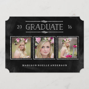 Collage en la invitación a graduación de Chalk