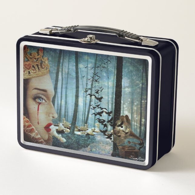 Collage Gótico Surreal Único Reina triste de los c (Anverso)