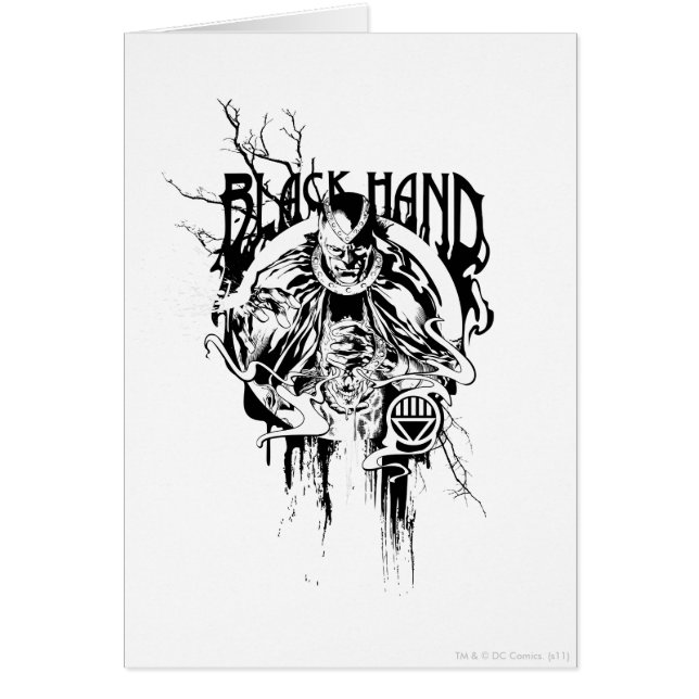 Collage gráfico Black Hand 0, negro y blanco (Frente)