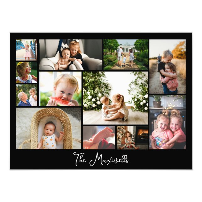 Collage minimalista único de 12 fotos Montaje simp (Frente)