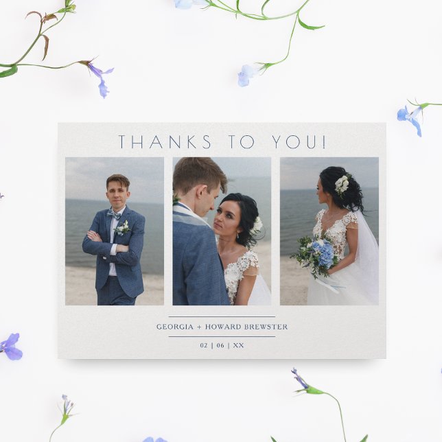 Collage moderno 3 fotos Boda guión Minimalista (Subido por el creador)