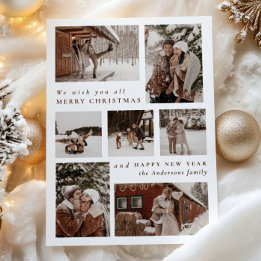 Collage moderno de fotos Feliz Navidad