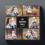 Collage moderno personalizado en placa con caballe<br><div class="desc">Esta placa con caballete hace un gran recuerdo para preservar una gran memoria. Diseño de © berryberrydulce . Visite nuestro sitio web en www.berryberrysweet.com para conocer los artículos y más opciones de diseño.</div>