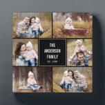 Collage moderno personalizado en placa con caballe<br><div class="desc">Esta placa con caballete hace un gran recuerdo para preservar una gran memoria. Diseño de © berryberrydulce . Visite nuestro sitio web en www.berryberrysweet.com para conocer los artículos y más opciones de diseño.</div>