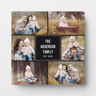 Collage moderno personalizado en placa con caballe