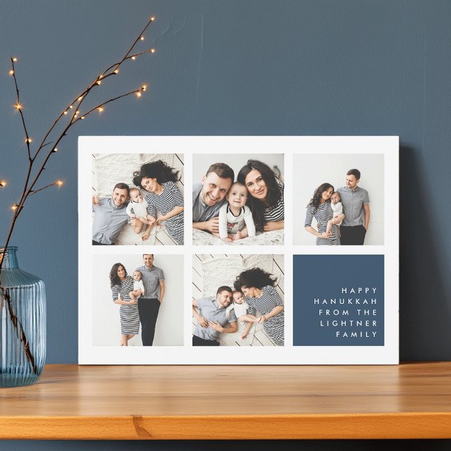 Collage moderno | Tarjeta fotográfica Hanukkah (Subido por el creador)