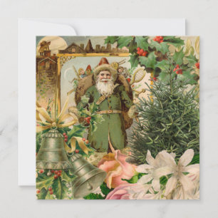 Collage Navideño de Santa Verde del Viejo Mundo An