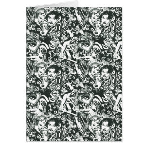 Collage negro y blanco superchica