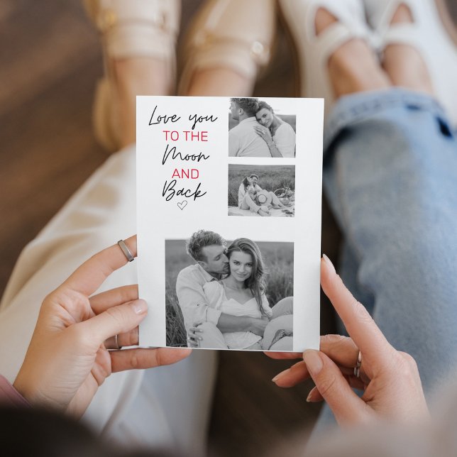 Collage Pareja Foto & Cita Romántica A La Luna (Subido por el creador)